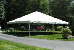 30'Wx30'Lx14'6"H white frame tent canopy (1 piece top)